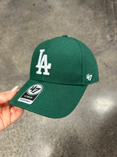 Load image into Gallery viewer, Forest Green Los Angeles Dodgers ‘47 Brand Baseball Hat
